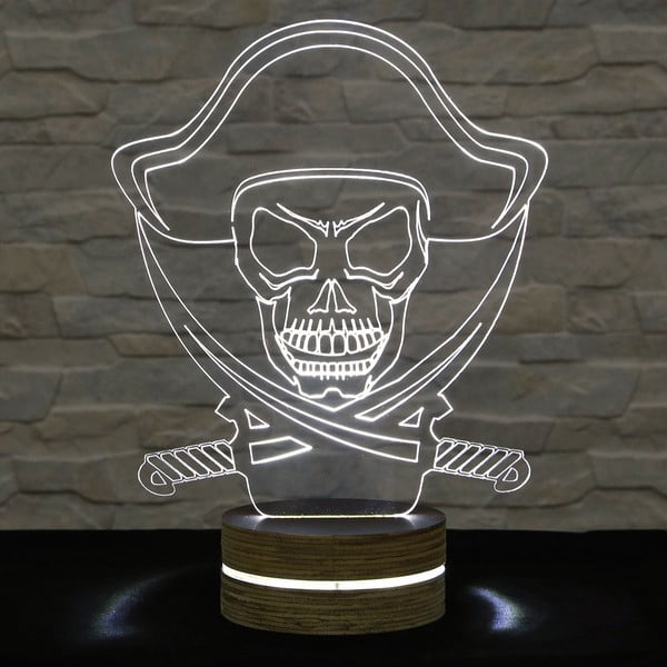 3D namizna svetilka Pirat