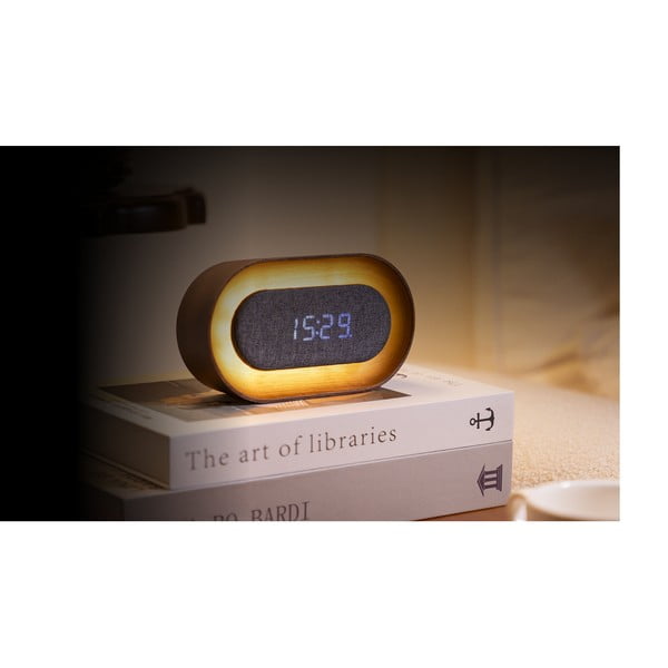 Digitalna budilka Lumos Walnut – Gingko-image-4