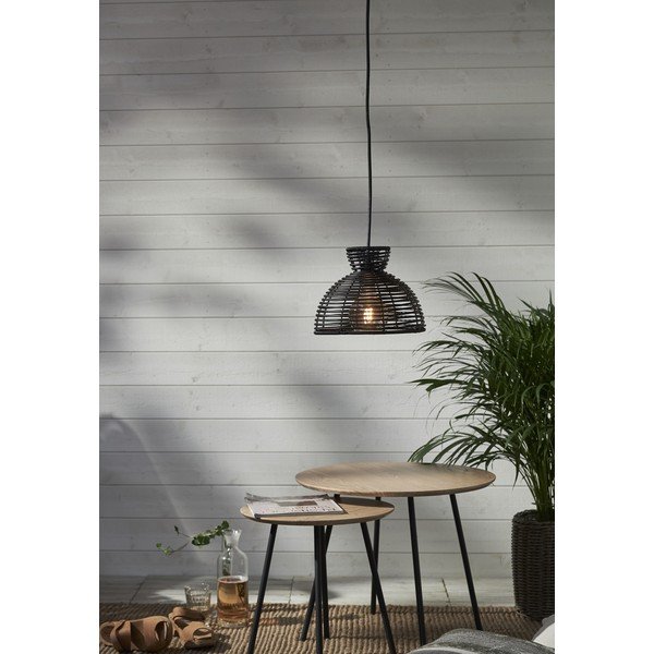 Črno zunanje senčilo za stropno svetilko Star Trading Runde, ø 26 cm-image-3