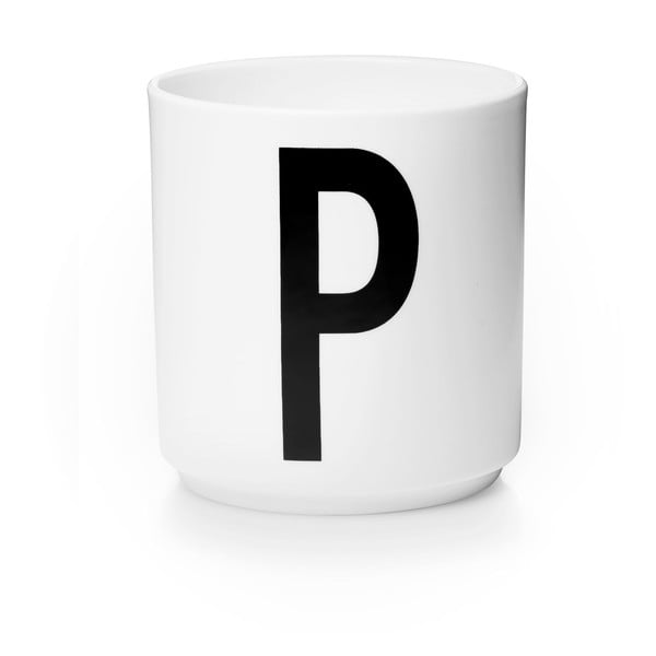 Bel porcelanast lonček Design Letters Personal P