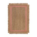 Ročno tkana preproga iz jute v rožnati in naravni barvi 160x230 cm Grace – Flair Rugs