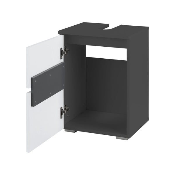 Belo-antracitno siva omarica za pod umivalnik 40x55 cm Wisla – Støraa-image-2