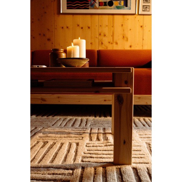 Klubska mizica iz masivnega bora v svetli naravni barvi 50x80 cm Tuck – Karup-image-3