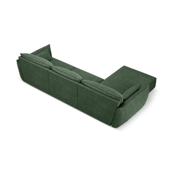 Temno zelen kotni kavč (levi kot) Vanda - Mazzini Sofas-image-3
