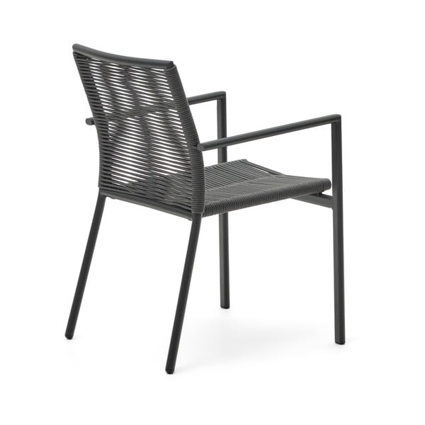 Temno siv kovinski vrtni stol Culip – Kave Home-image-4