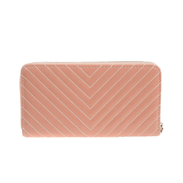 Lososovo rožnata denarnica iz usnja Carla Ferreri