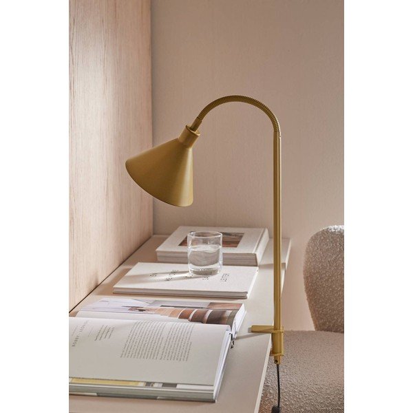 Rjava kovinska namizna svetilka z upogljivo konstrukcijo/s sponko (višina 50 cm) Flexi Torino – Ellos Home-image-2