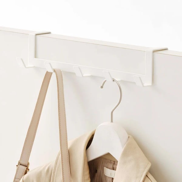 Bel kovinski obešalnik za vrata 30 cm Tower – YAMAZAKI-image-3