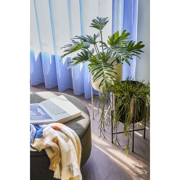 Komplet 2 belih železnih cvetličnih loncev na podstavkih Hübsch Haggo-image-1