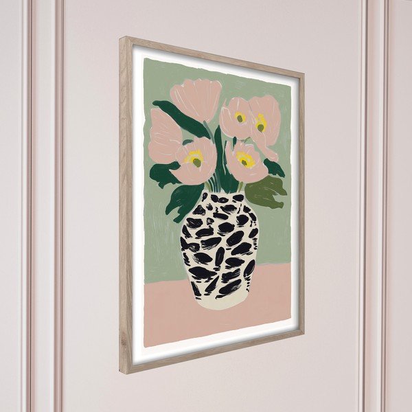 Tiskana slika z okvirjem 50x70 cm Spotted Vase – Styler-image-4