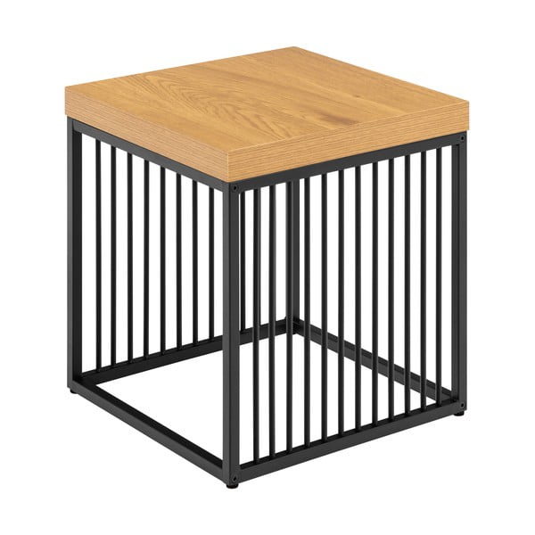 Stranska mizica z mizno ploščo v hrastovem dekorju 40x40 cm Strington – Actona-image-3