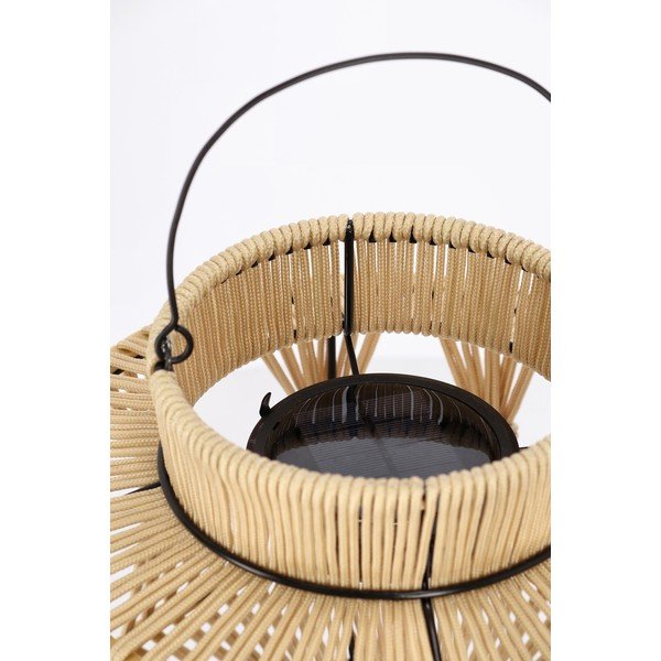 LED lanterna s solarnim panelom v naravni barvi (višina 29 cm) Nikhita – Yes Everyday-image-1