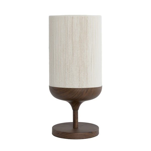 Temno rjava namizna svetilka s tekstilnim senčilom (višina 50 cm) Dania – Light & Living-image-2