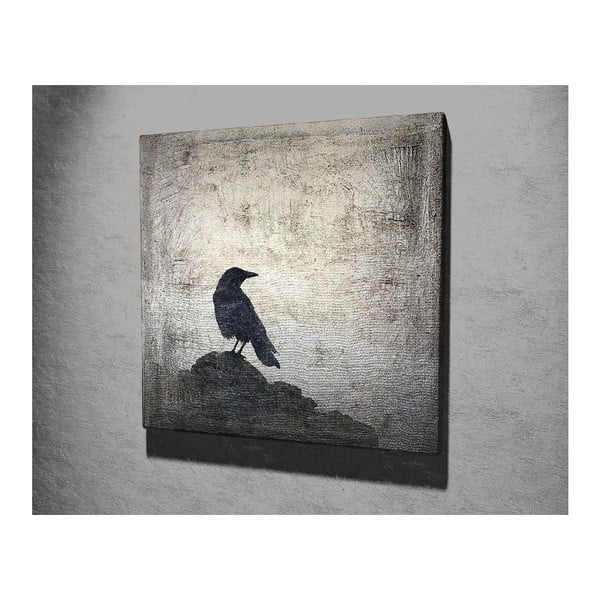 Stenska slika na platnu Black Bird, 45 x 45 cm-image-2