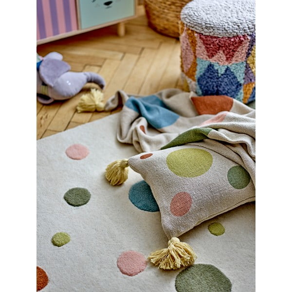 Kremno bela volnena otroška preproga 90x140 cm Clennie – Bloomingville Mini-image-3