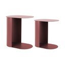 Kovinske stranske mizice v kompletu 2 ks 30x45 cm Riqueza Oval – Leitmotiv