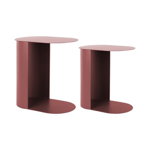 Kovinske stranske mizice v kompletu 2 ks 30x45 cm Riqueza Oval – Leitmotiv