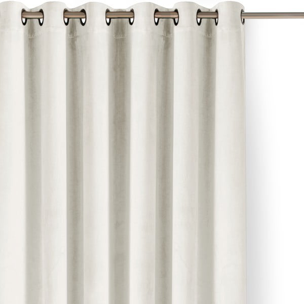 Kremno bela žametna zavesa za delno zatemnitev 530x300 cm Velto – Filumi