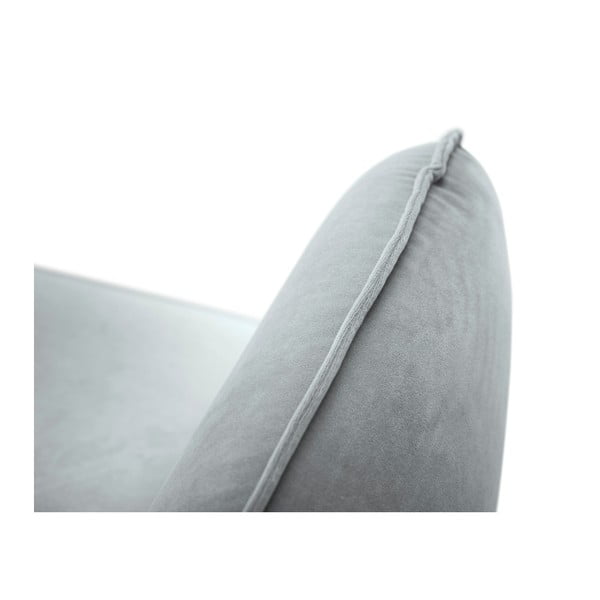 Svetlo siv žametni fotelj Cosmopolitan Design Vienna-image-3