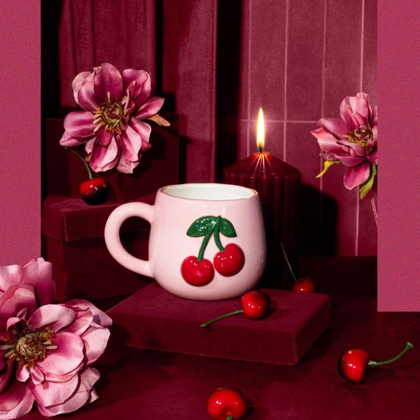Svetlo rožnata skodelica Cherry – Sass & Belle-image-1