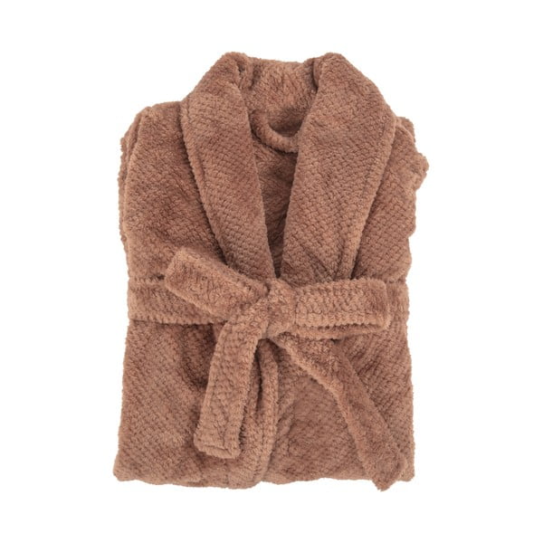 Rjav kopalni plašč iz mikropliša velikosti L/XL Pippa – Tiseco Home Studio-image-2