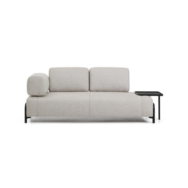 Sivo-bež sedežna garnitura 220 cm Compo – Kave Home