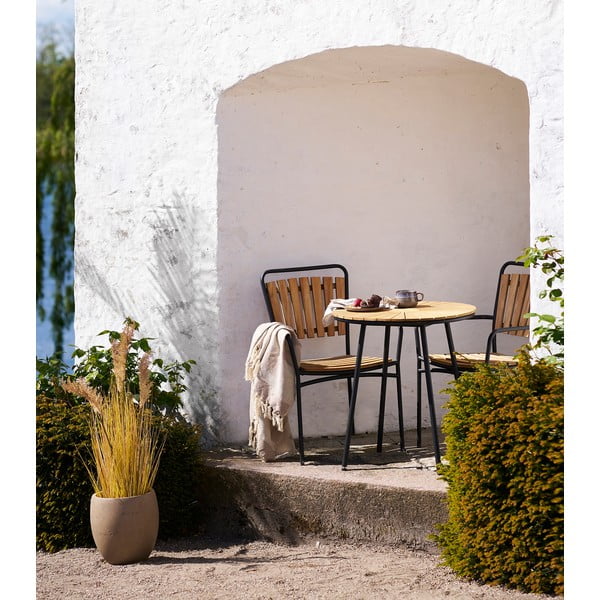 Okrogla vrtna miza iz masivnega tika ø 70 cm Cleveland – House Nordic-image-1