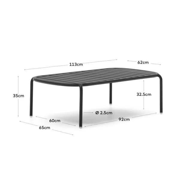 Vrtna mizica 65x113 cm Joncols - Kave Home-image-2