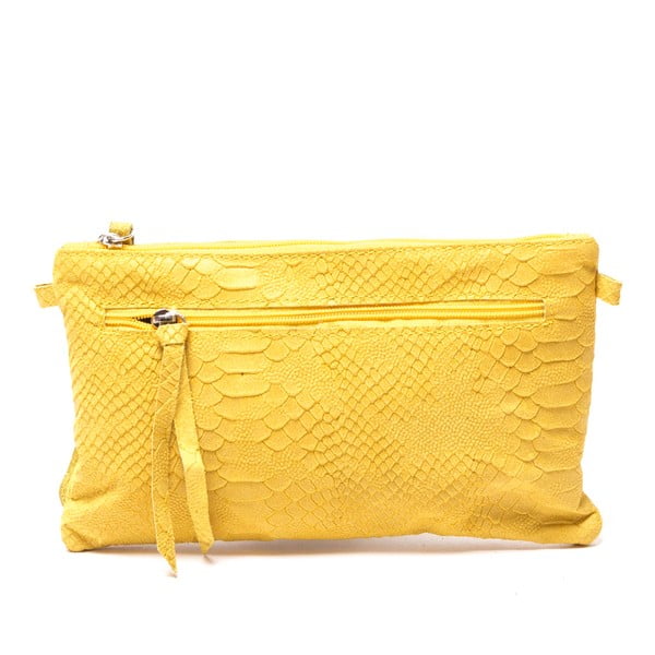 Usnjena torbica Carlita, rumena