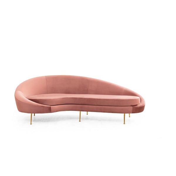 Svetlo rožnata sedežna garnitura 255 cm Eses – Artie