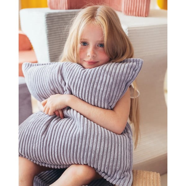 Modra otroška blazina rebrasti žamet Block – Wigiwama-image-2