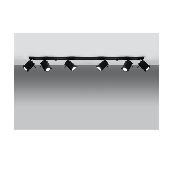 Črna stropna svetilka Sollux Toscana 6L-image-1