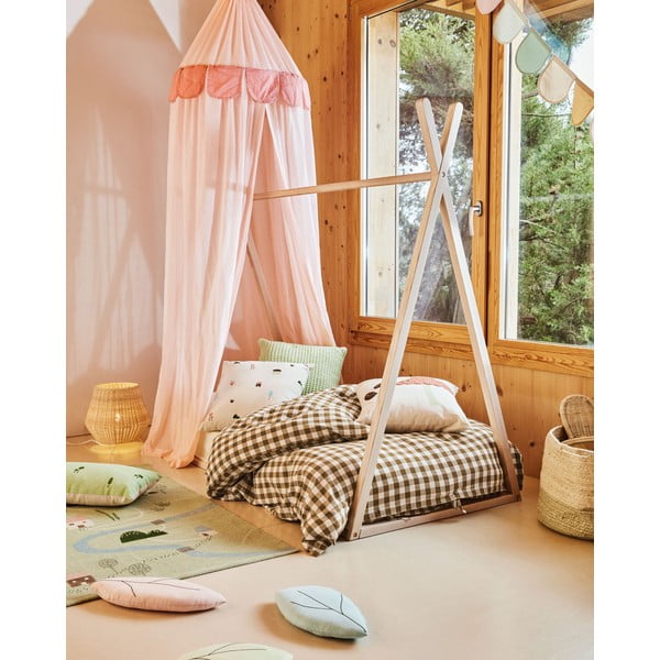 Otroška postelja iz masivne bukve v obliki hiške z letvenim dnom 90x190 cm v naravni barvi Maralis – Kave Home-image-2