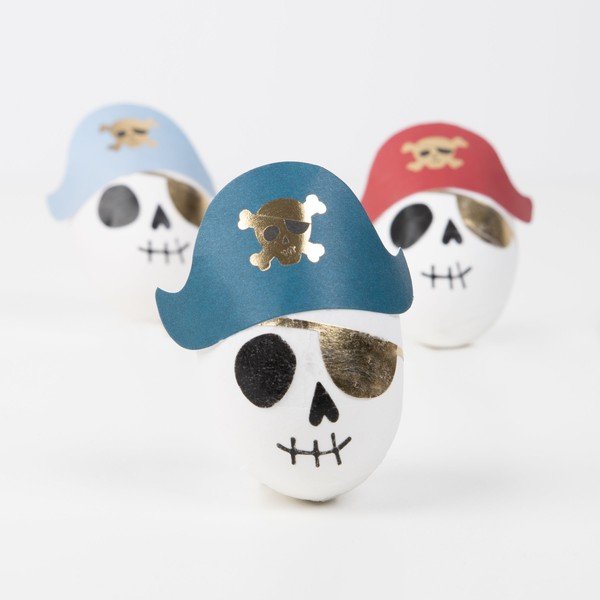 Pripomočki za praznovanja v kompletu 3 ks Pirate Skulls Surprise Balls – Meri Meri-image-4