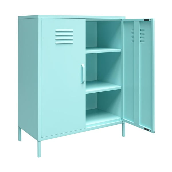 Svetlo modra kovinska omarica 80x102 cm Cache - Novogratz-image-4