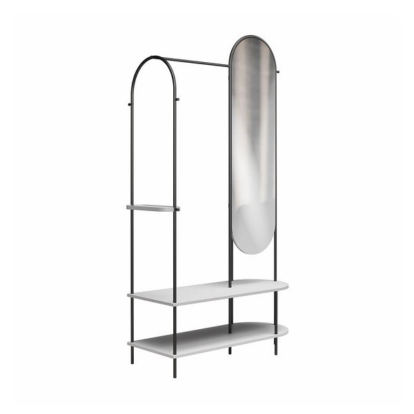 Črn/siv kovinski set za hodnik 101x183x43 cm Anastacia – Støraa