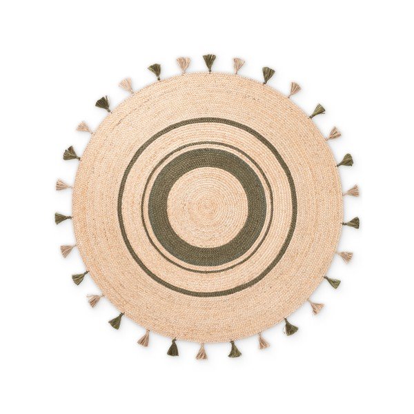 Ročno tkana okrogla preproga iz jute v naravni barvi ø 150 cm Basil – Hanse Home