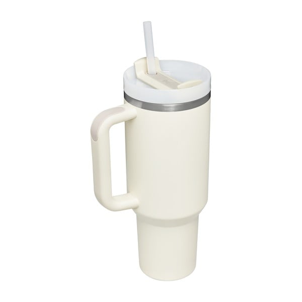Kremno bela termovka s slamico iz nerjavečega jekla 1,18 l Quencher H2.0 FlowState Tumbler Cream – Stanley-image-1