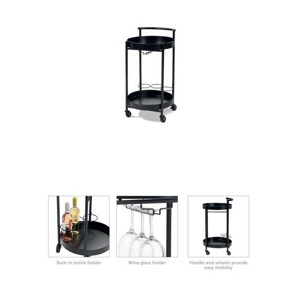 Kovinska okrogla vrtna miza za serviranje ø 40 cm Calla – Garden Pleasure-image-2