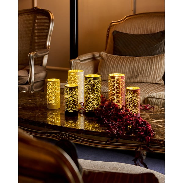 Bordo rdeča svetlobna dekoracija ø 7 cm Frida – Sirius-image-1