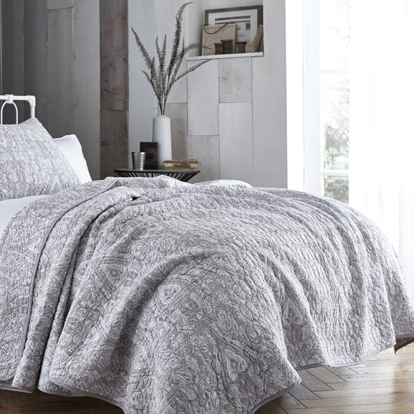 Sivo posteljno pregrinjalo Bianca Simplicity, 200 x 200 cm