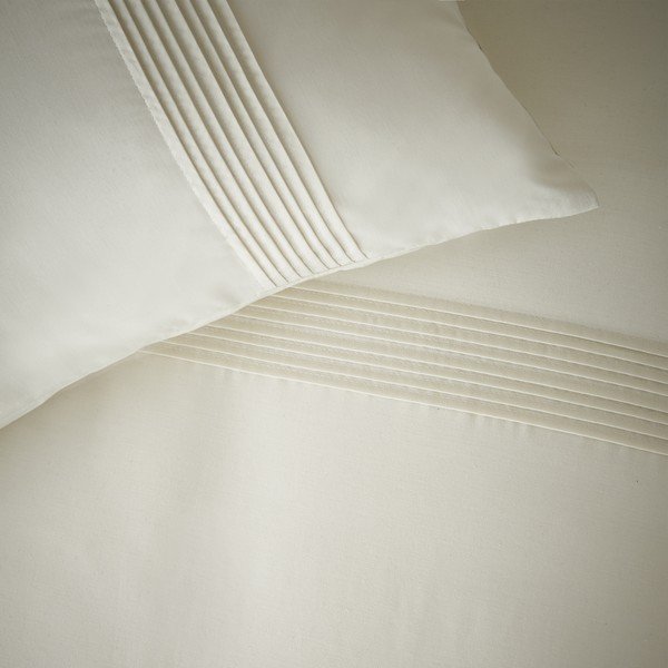 Kremno bela enojna posteljnina 135x200 cm Pintuck Easy Iron Percale – Catherine Lansfield-image-3