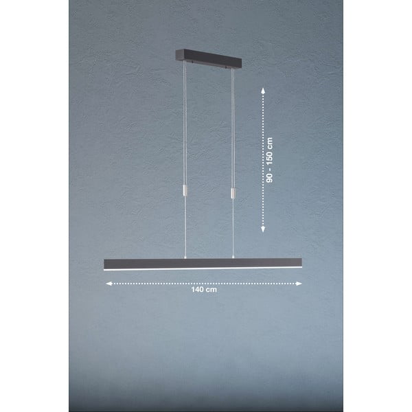 Črna LED zatemnitvena viseča svetilka Straight – Fischer & Honsel-image-4