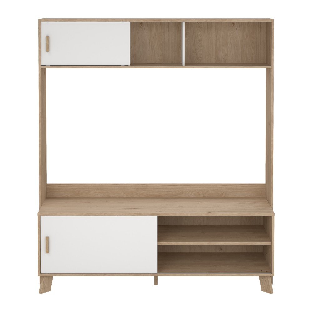 Bel TV komplet v hrastovem dekorju 159x181x48 cm Ikast