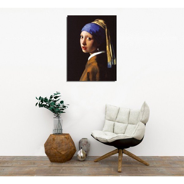 Stenska reprodukcija na platnu Johannes Vermeer The Girl With the Pearl, 30 x 40 cm-image-1