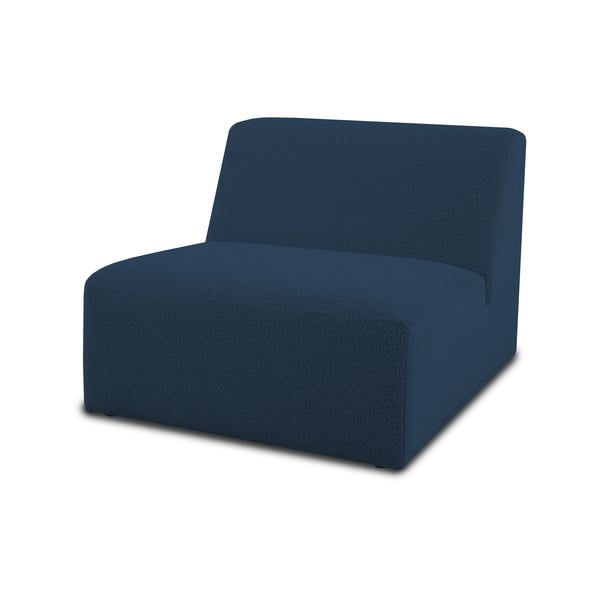 Temno moder modul za sedežno garnituro iz tkanine bouclé (sredinski modul) Roxy – Scandic-image-1