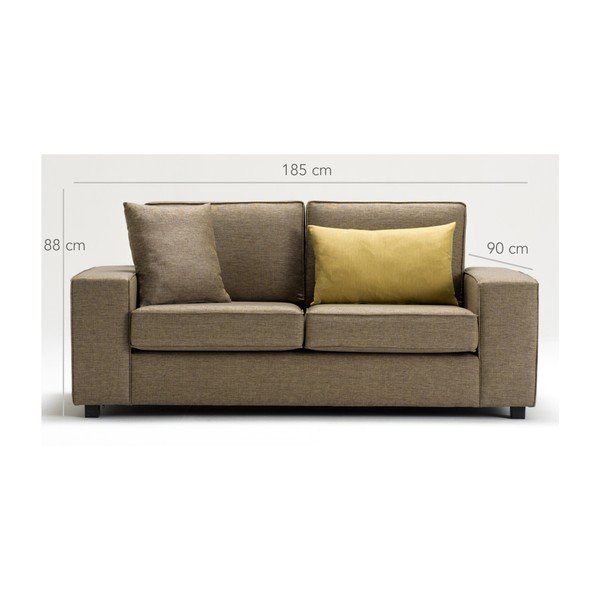 Rjava dvosedežna zofa Balcab Home Doty-image-3