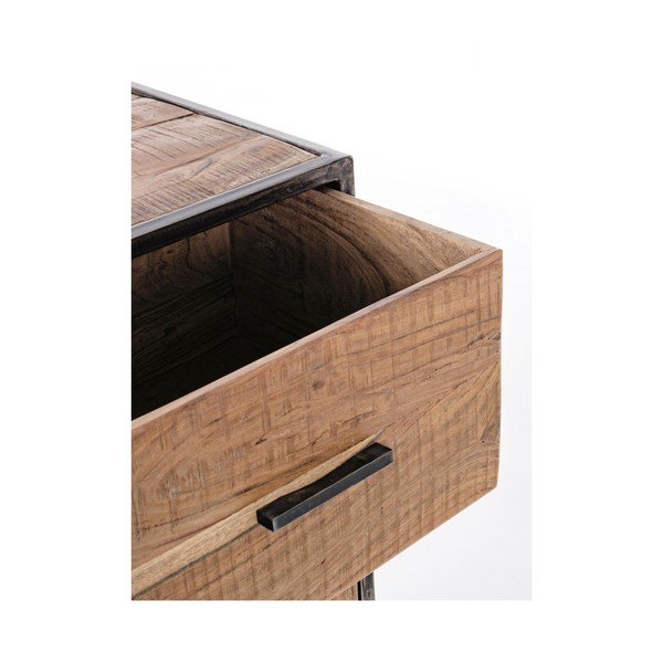 Komoda iz masivne akacije v naravni barvi 90x90x40 cm Elmer – Bizzotto-image-4