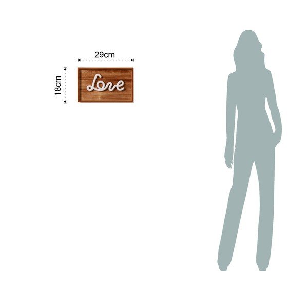 Svetlobna lesena dekoracija Tomasucci Love-image-2