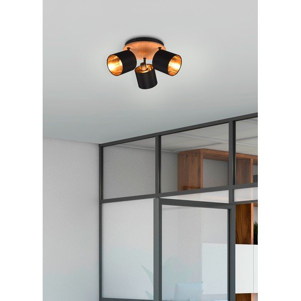 Črno/naravno točkovno svetilo ø 12 cm Tommy – Reality-image-1